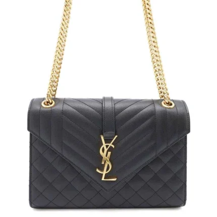 YSL Medium Envelope Chain Bag 8208 BlackGold